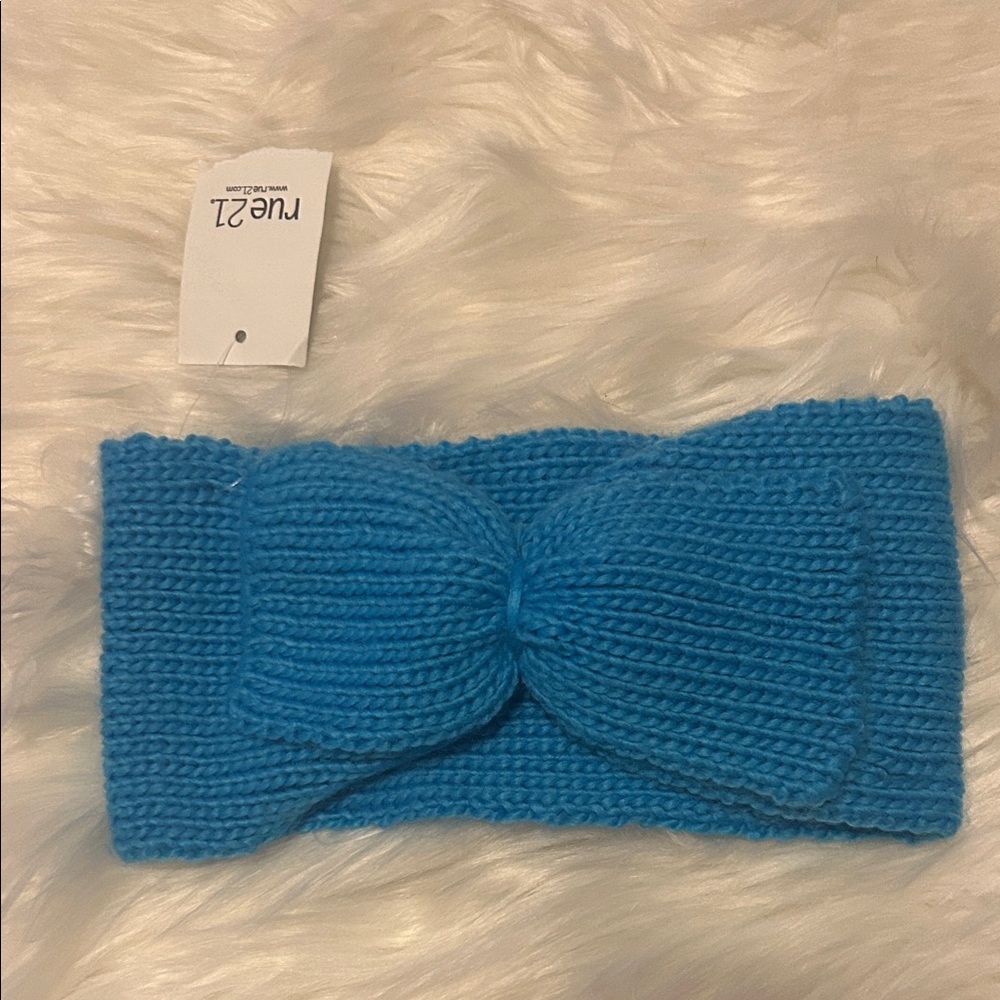 NWT Rue21 Vibrant Blue Knit Headband With Bow.